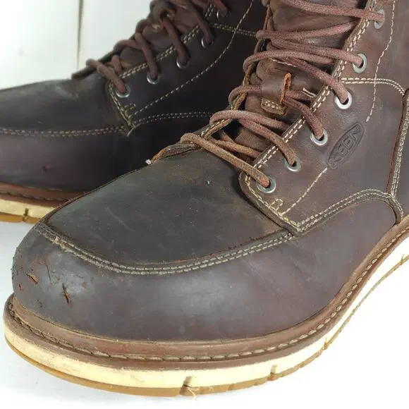 Keen Men’s San Jose 6 US 10,5D Brown Leather Utility Aluminum Toe Work Boots